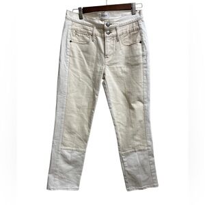 Frame Le High Straight Two-Tone Vintage White Multi Jeans SZ 27